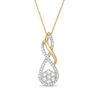 Thumbnail Image 0 of 1/2 CT. T.W. Composite Diamond Flame Pendant in 10K Gold