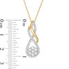 Thumbnail Image 1 of 1/2 CT. T.W. Composite Diamond Flame Pendant in 10K Gold