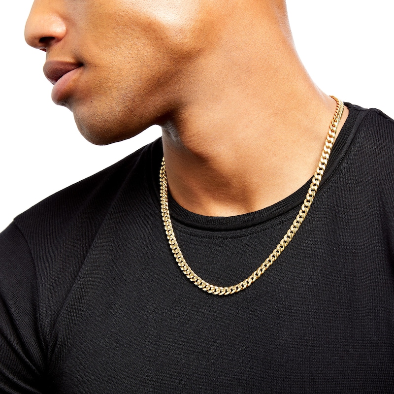 Men's 150 Gauge Cuban Curb Chain Necklace in 10K Gold - 22"