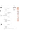 Thumbnail Image 2 of Morganite Six Stone Hoop Earrings in Sterling Silver with 14K Rose Gold Plate