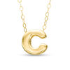 Thumbnail Image 1 of Mini Block &quot;C&quot; Initial Pendant in 10K Gold