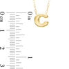 Thumbnail Image 2 of Mini Block &quot;C&quot; Initial Pendant in 10K Gold