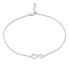 Thumbnail Image 1 of Infinity Double Strand Anklet in 10K White Gold - 9.25"
