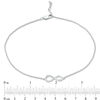 Thumbnail Image 2 of Infinity Double Strand Anklet in 10K White Gold - 9.25"