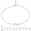 Thumbnail Image 3 of Infinity Double Strand Anklet in 10K White Gold - 9.25"