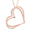 Thumbnail Image 2 of The Kindred Heart from Vera Wang Love Collection Tilted Pendant in 10K Rose Gold - 19"