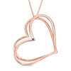 Thumbnail Image 3 of The Kindred Heart from Vera Wang Love Collection Tilted Pendant in 10K Rose Gold - 19"