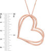 Thumbnail Image 3 of The Kindred Heart from Vera Wang Love Collection Tilted Pendant in 10K Rose Gold - 19"