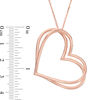 Thumbnail Image 4 of The Kindred Heart from Vera Wang Love Collection Tilted Pendant in 10K Rose Gold - 19"