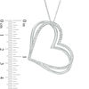 Thumbnail Image 3 of The Kindred Heart from Vera Wang Love Collection 1/2 CT. T.W. Diamond Tilted Pendant in 10K White Gold - 19"