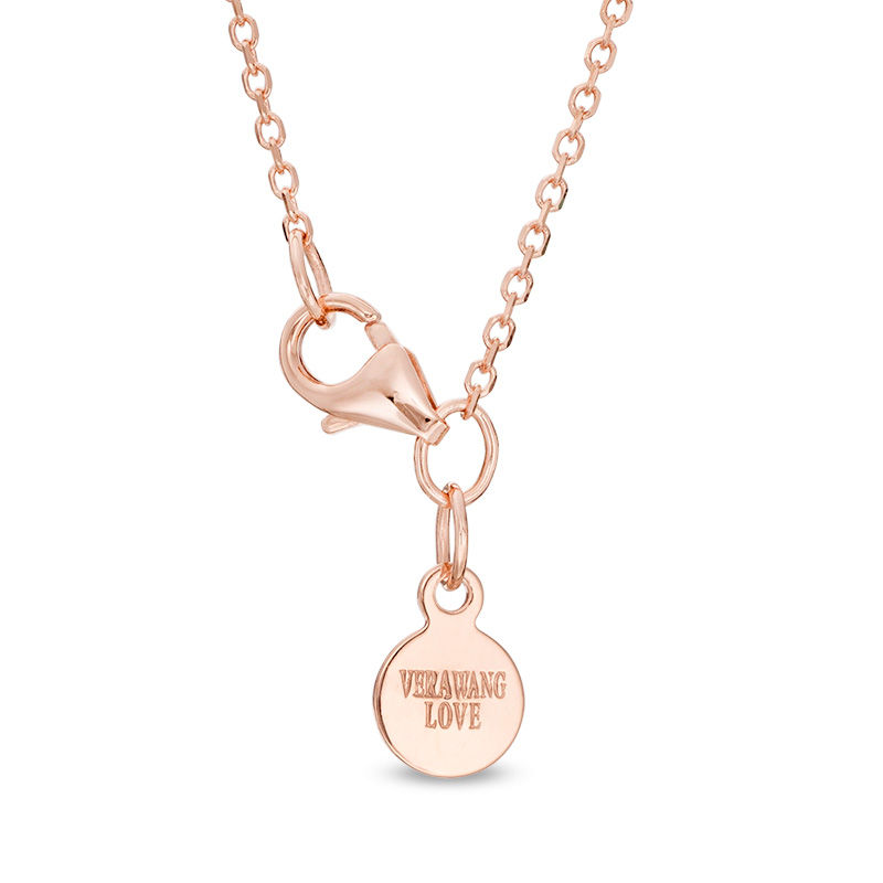 Main Image 3 of The Kindred Heart from Vera Wang Love Collection 1/2 CT. T.W. Diamond Tilted Pendant in 10K Rose Gold - 19"