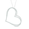 Thumbnail Image 0 of The Kindred Heart from Vera Wang Love Collection 1 CT. T.W. Diamond Tilted Pendant in Sterling Silver - 19"