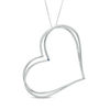 Thumbnail Image 3 of The Kindred Heart from Vera Wang Love Collection 1 CT. T.W. Diamond Tilted Pendant in Sterling Silver - 19"