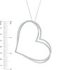 Thumbnail Image 3 of The Kindred Heart from Vera Wang Love Collection 1 CT. T.W. Diamond Tilted Pendant in Sterling Silver - 19"