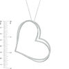 Thumbnail Image 4 of The Kindred Heart from Vera Wang Love Collection 1 CT. T.W. Diamond Tilted Pendant in Sterling Silver - 19"