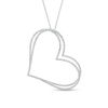 Thumbnail Image 0 of The Kindred Heart from Vera Wang Love Collection 2 CT. T.W. Diamond Tilted Pendant in Sterling Silver - 19"