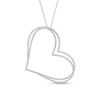 Thumbnail Image 1 of The Kindred Heart from Vera Wang Love Collection 2 CT. T.W. Diamond Tilted Pendant in Sterling Silver - 19"