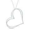 Thumbnail Image 3 of The Kindred Heart from Vera Wang Love Collection 2 CT. T.W. Diamond Tilted Pendant in Sterling Silver - 19"