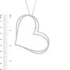 Thumbnail Image 4 of The Kindred Heart from Vera Wang Love Collection 2 CT. T.W. Diamond Tilted Pendant in Sterling Silver - 19"