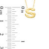 Thumbnail Image 2 of Mini Block "S" Initial Pendant in 10K Gold