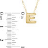 Thumbnail Image 1 of Mini Block "E" Initial Pendant in 10K Gold