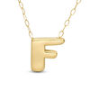 Thumbnail Image 1 of Mini Block "F" Initial Pendant in 10K Gold