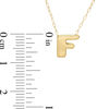 Thumbnail Image 1 of Mini Block "F" Initial Pendant in 10K Gold