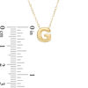 Thumbnail Image 2 of Mini Block "G" Initial Pendant in 10K Gold