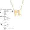 Thumbnail Image 1 of Mini Block "H" Initial Pendant in 10K Gold