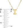 Thumbnail Image 2 of Mini Block "I" Initial Pendant in 10K Gold