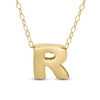 Thumbnail Image 1 of Mini Block "R" Initial Pendant in 10K Gold