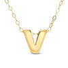 Thumbnail Image 1 of Mini Block "V" Initial Pendant in 10K Gold