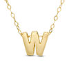 Thumbnail Image 1 of Mini Block "W" Initial Pendant in 10K Gold