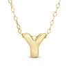 Thumbnail Image 1 of Mini Block "Y" Initial Pendant in 10K Gold
