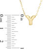 Thumbnail Image 2 of Mini Block "Y" Initial Pendant in 10K Gold