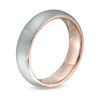 Thumbnail Image 1 of Men's 6.0mm Brushed Wedding Band in Tantalum with Rose IP - Size 10