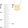 Thumbnail Image 2 of Mini Block "B" Initial Pendant in 10K Gold