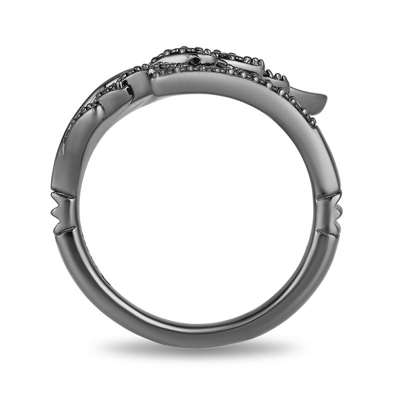 Main Image 3 of Enchanted Disney Villains Maleficent 1/5 CT. T.W. Black Diamond Ring in Sterling Silver with Black Rhodium - Size 7