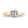 Thumbnail Image 4 of Enchanted Disney Mulan 1/2 CT. T.W. Diamond Frame Bamboo Engagement Ring in 14K Two-Tone Gold