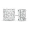 1 CT. T.W. Composite Diamond Square Frame Stud Earrings in 10K White Gold