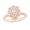 Thumbnail Image 1 of 1 CT. T.W. Pear-Shaped Diamond Double Frame Art Deco Engagement Ring in 14K Rose Gold