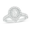 Thumbnail Image 1 of 1 CT. T.W. Pear-Shaped Diamond Double Frame Engagement Ring in 14K White Gold
