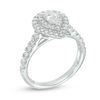 Thumbnail Image 3 of 1 CT. T.W. Pear-Shaped Diamond Double Frame Engagement Ring in 14K White Gold