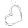 Thumbnail Image 2 of The Kindred Heart from Vera Wang Love Collection 5/8 CT. T.W. Diamond Tilted Pendant in Sterling Silver - 19"