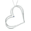 Thumbnail Image 3 of The Kindred Heart from Vera Wang Love Collection 5/8 CT. T.W. Diamond Tilted Pendant in Sterling Silver - 19"