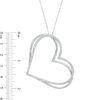 Thumbnail Image 3 of The Kindred Heart from Vera Wang Love Collection 5/8 CT. T.W. Diamond Tilted Pendant in Sterling Silver - 19"