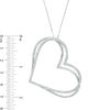 Thumbnail Image 4 of The Kindred Heart from Vera Wang Love Collection 5/8 CT. T.W. Diamond Tilted Pendant in Sterling Silver - 19"