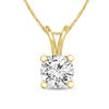 Thumbnail Image 0 of 1/4 CT. Certified Diamond Solitaire Pendant in 14K Gold (I/SI2)
