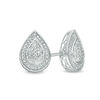 Thumbnail Image 0 of Diamond Accent Pear-Shaped Frame Stud Earrings in Sterling Silver