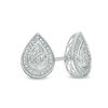 Thumbnail Image 1 of Diamond Accent Pear-Shaped Frame Stud Earrings in Sterling Silver